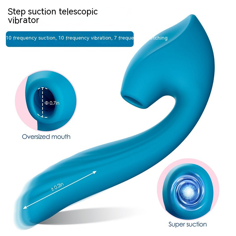 Nuevo Vibrador telescópico de succión, dispositivo de masturbación