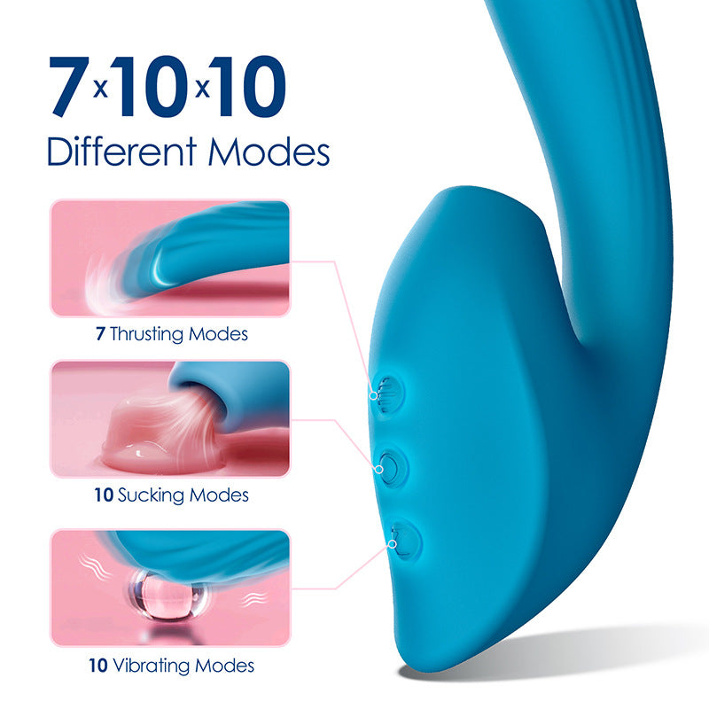 Nuevo Vibrador telescópico de succión, dispositivo de masturbación